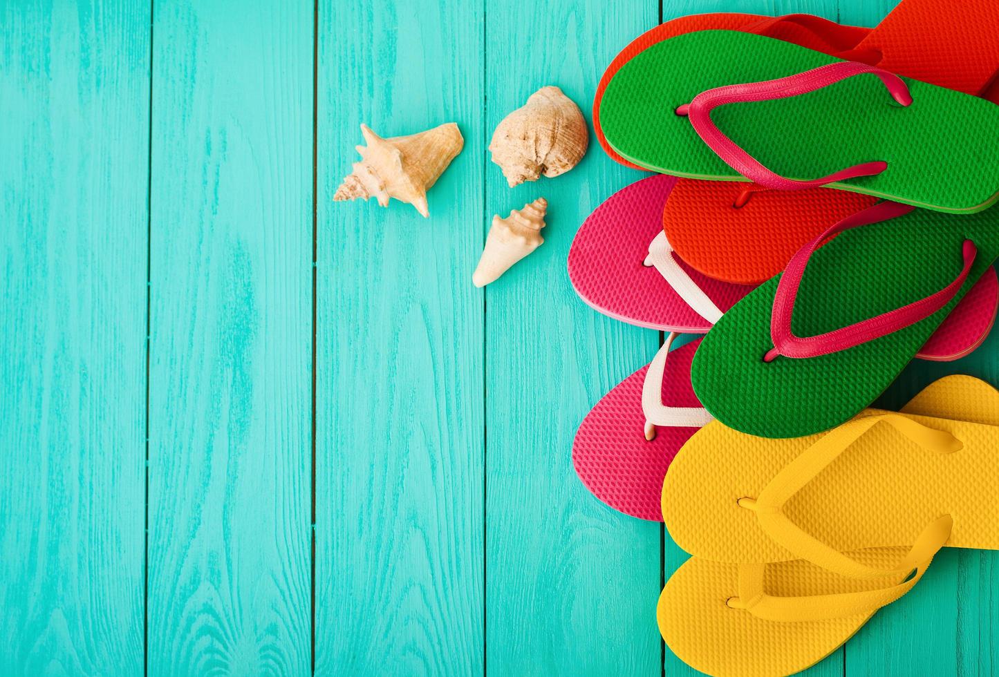 summer bavkground top view close up, summer accesories on wooden background photo