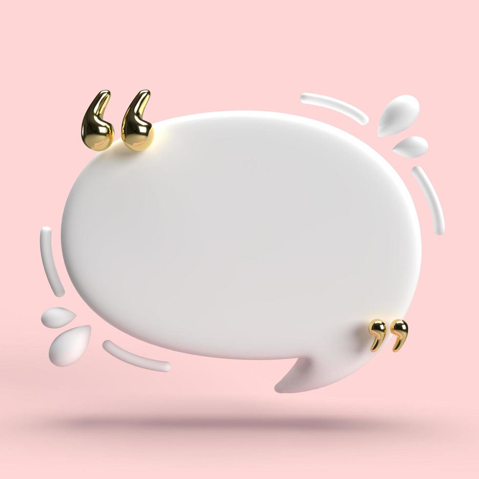 speech bubble 3D render minimal concept photo