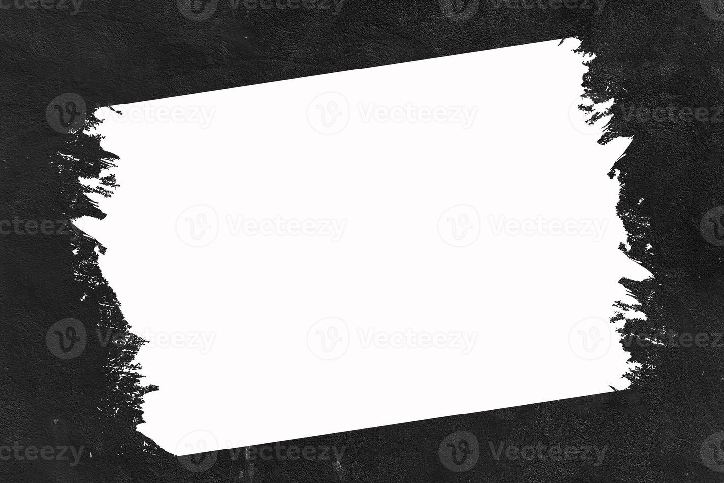 White brush texture background. Abstract brush background, flat shapes. on a black rough wall photo
