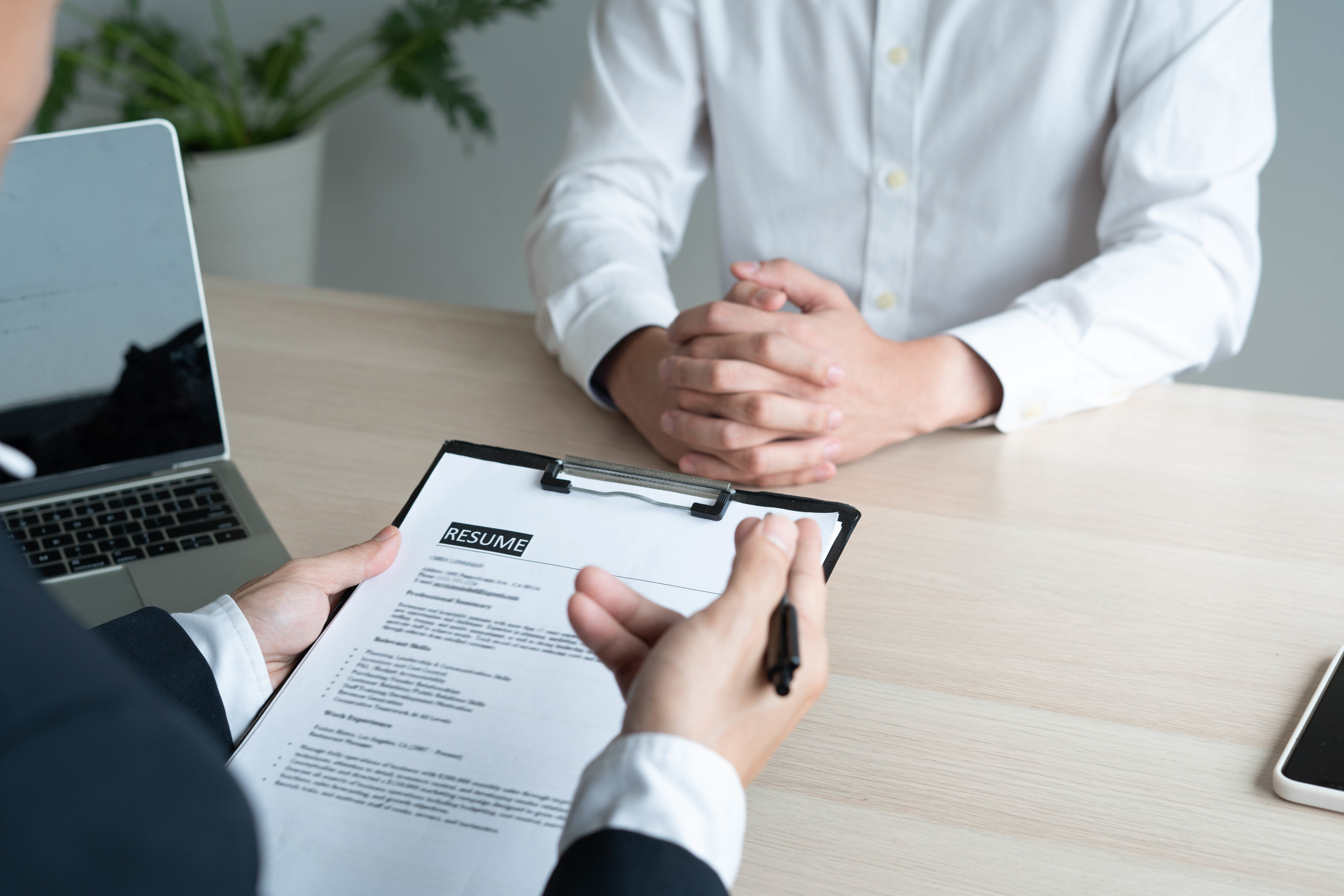 Resumes Stock Photos Images and - Resume Concept Executives Or Interview Manager Candidates Talk About Your Past Work Experience And Talents In The Position Free Photo