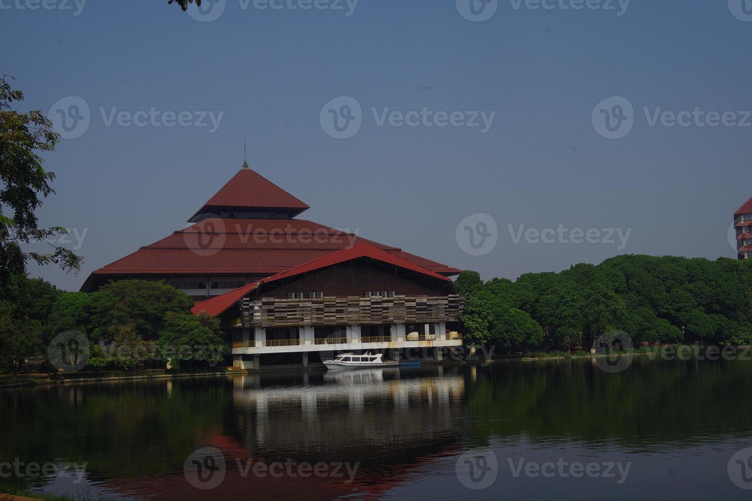 Beautiful view of Indonesia University in Depok, Indonesia photo