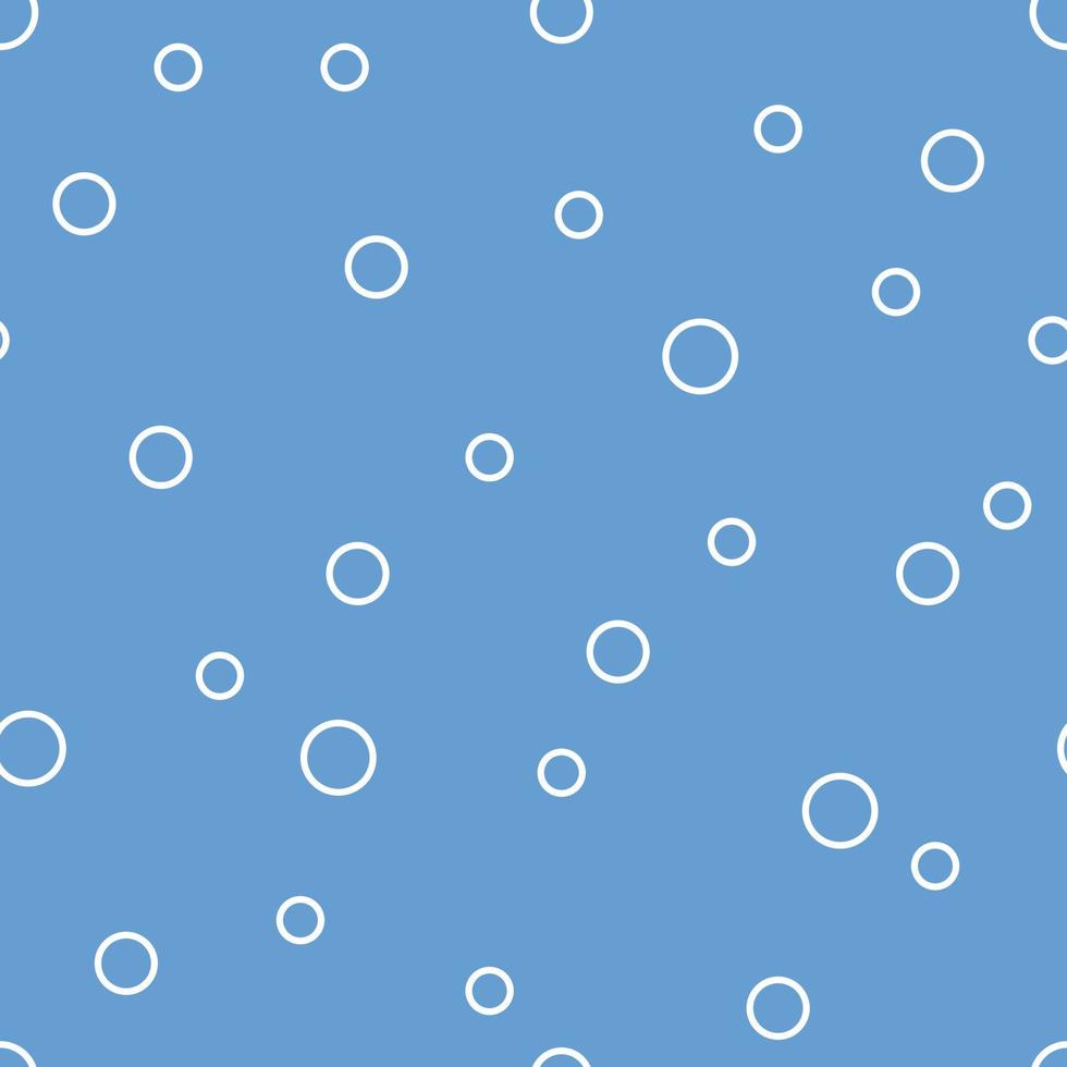 vector marino de patrones sin fisuras con burbujas de aire. fondo azul con burbujas en diseño plano. submarino.