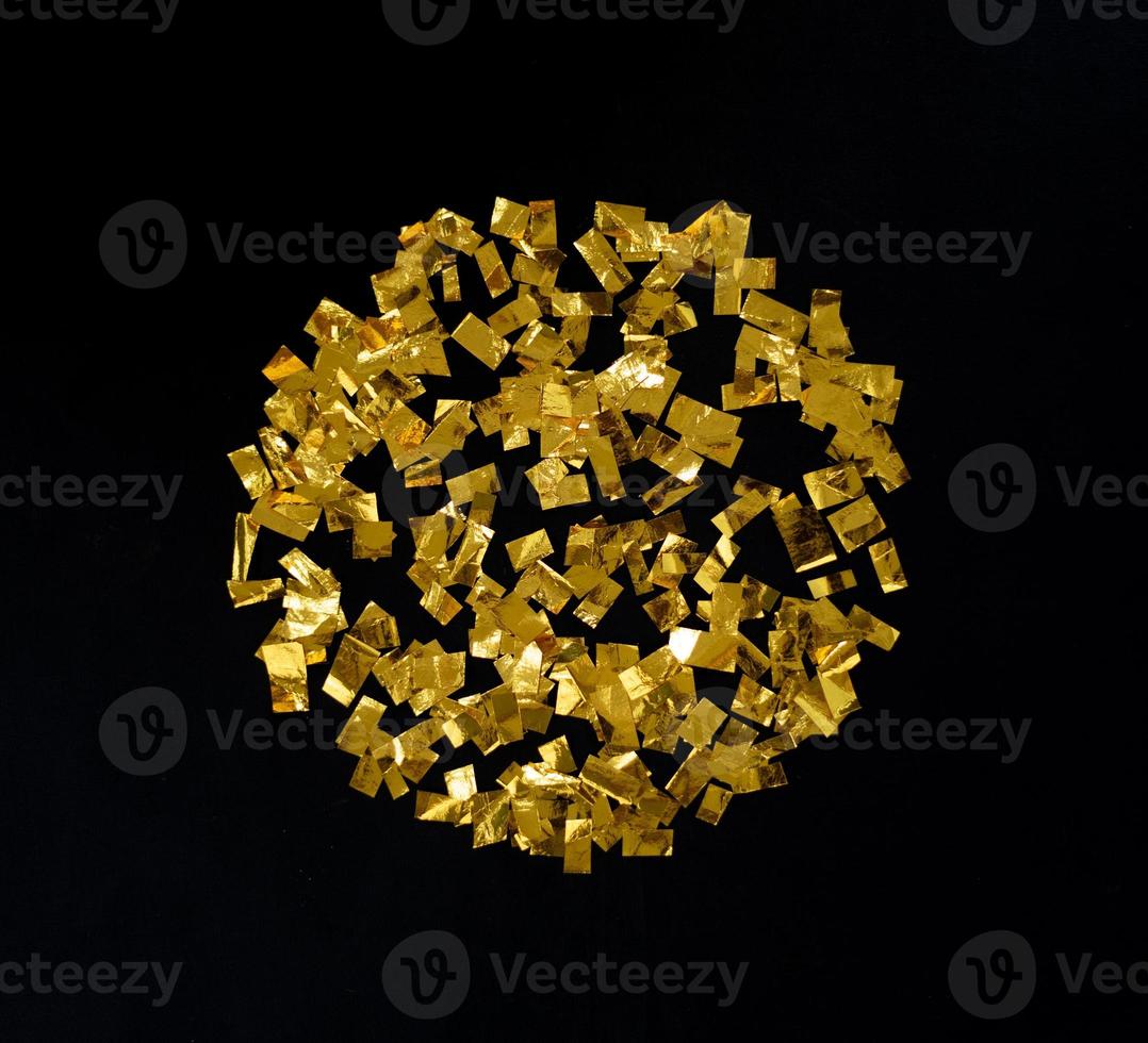 Round golden glitter for party design element photo