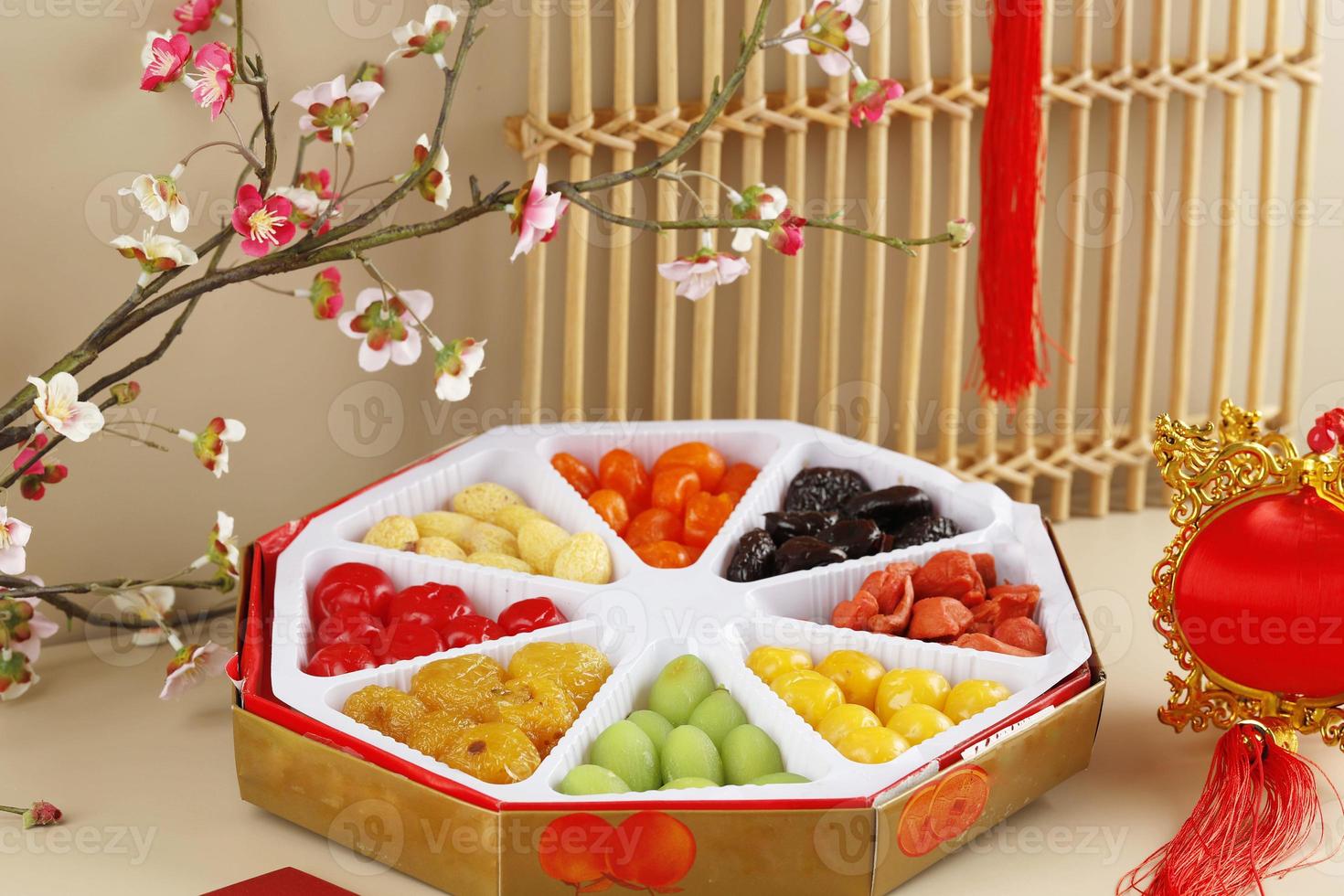 Box of Candied Sweet Manisan Imlek Chinese New Year photo