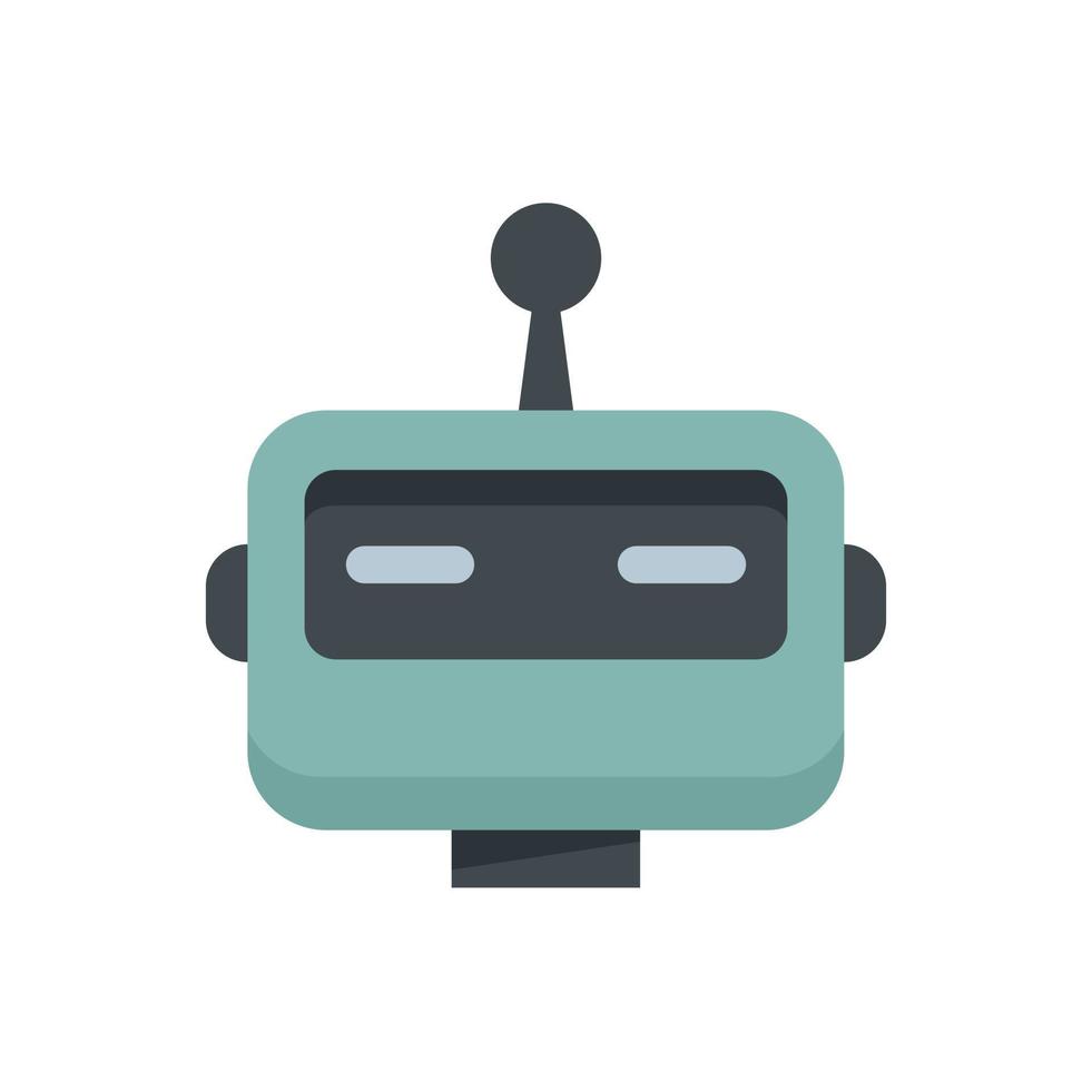 Chatbot icon flat vector. Digital robot vector