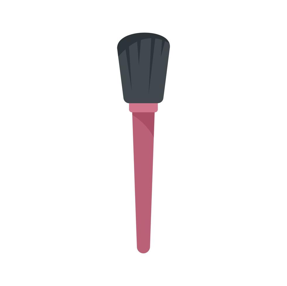 Brush powder icon flat vector. Makeup brush vector