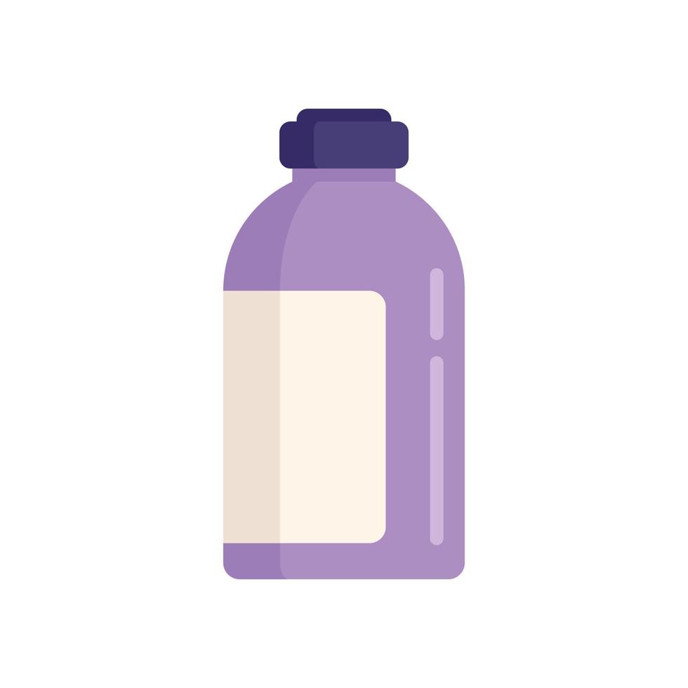 Softener chemical bottle icon, flat style vector