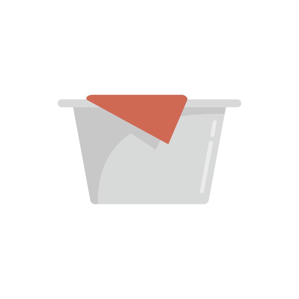 Softener basin icon, flat style vector