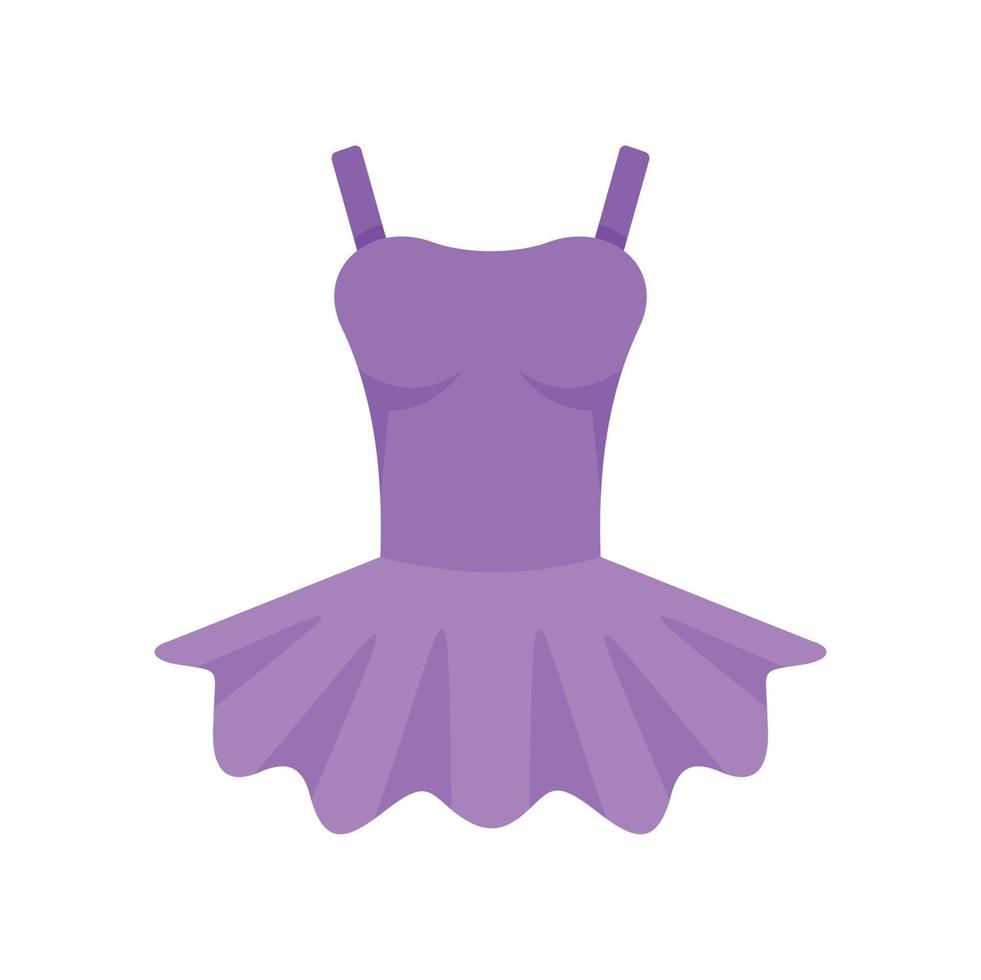 vector plano de icono de ropa de bailarina. ballet bebe