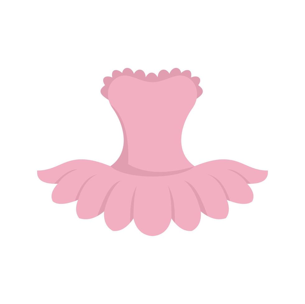 Ballet dress icon flat vector. Ballerina dancer dress vector