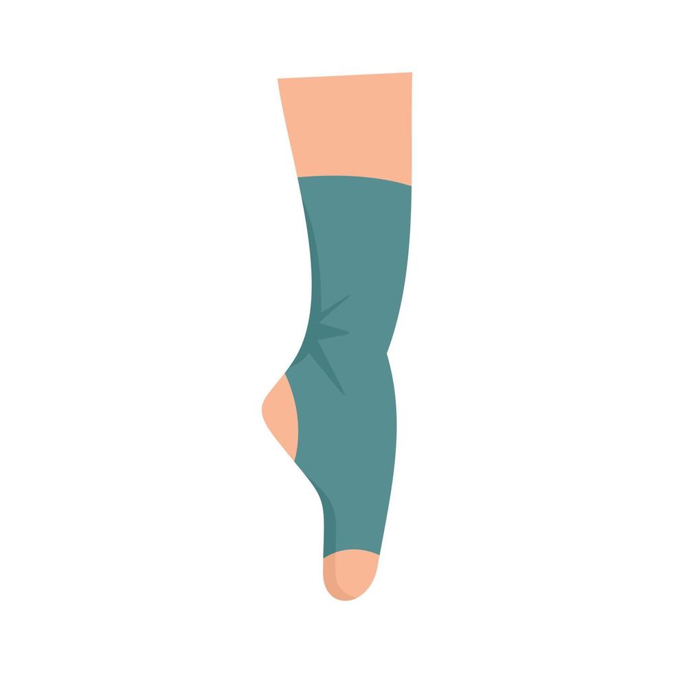 Ballet sock icon flat vector. Foot leg ankle vector