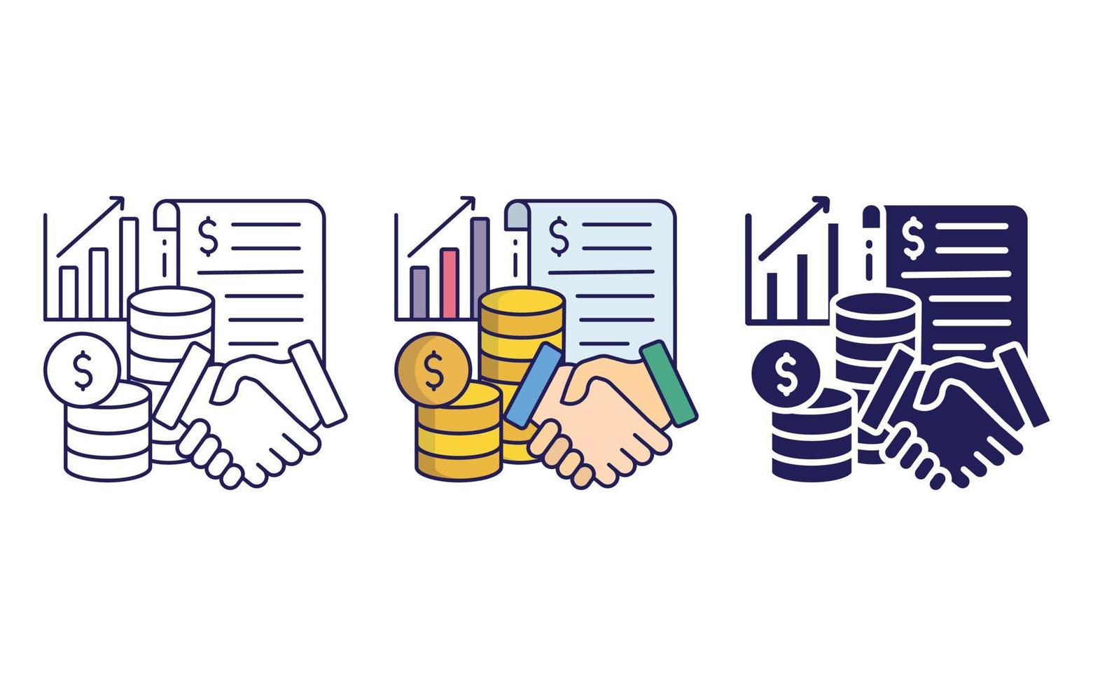 Business partnership icon vector