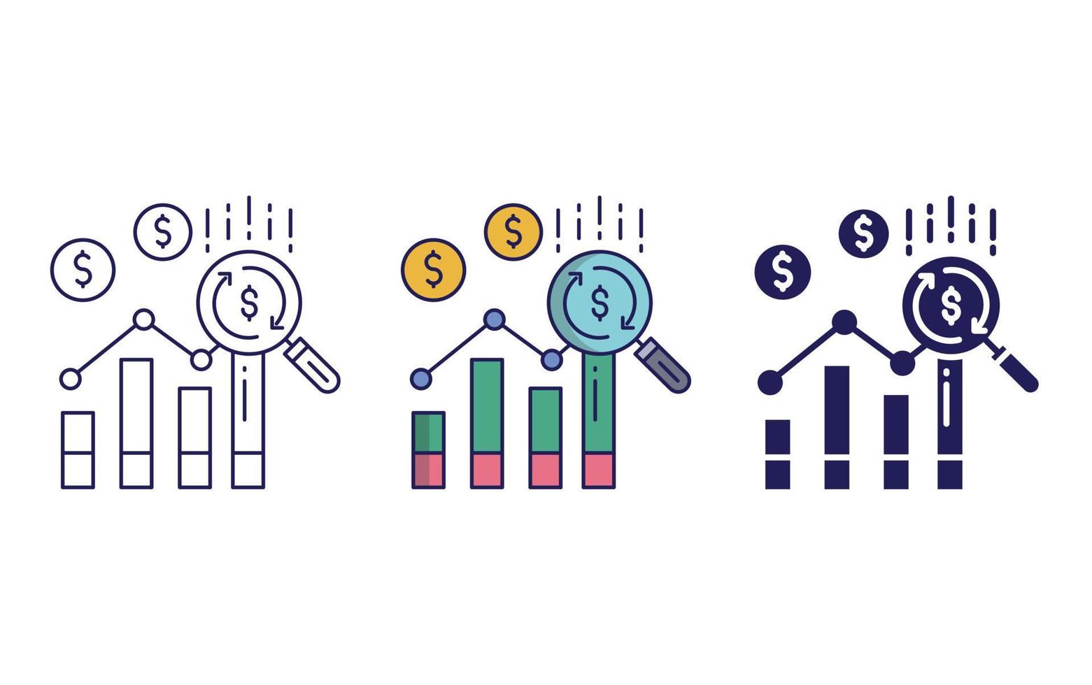 Business analytics icon vector
