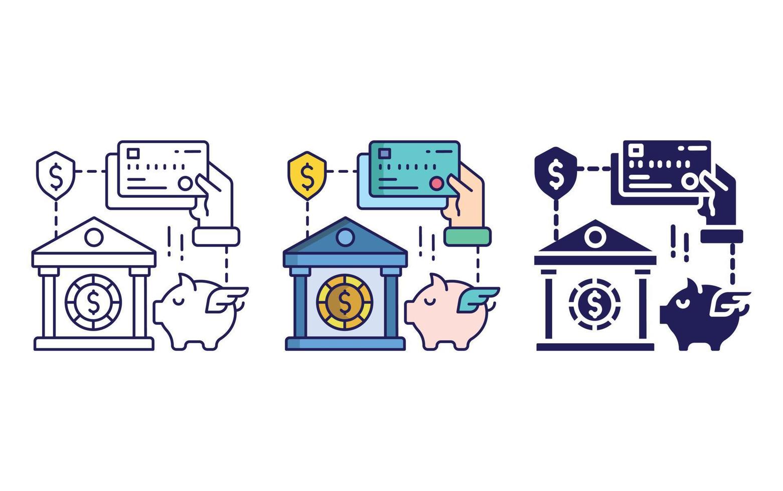 Banking investment cycle vector