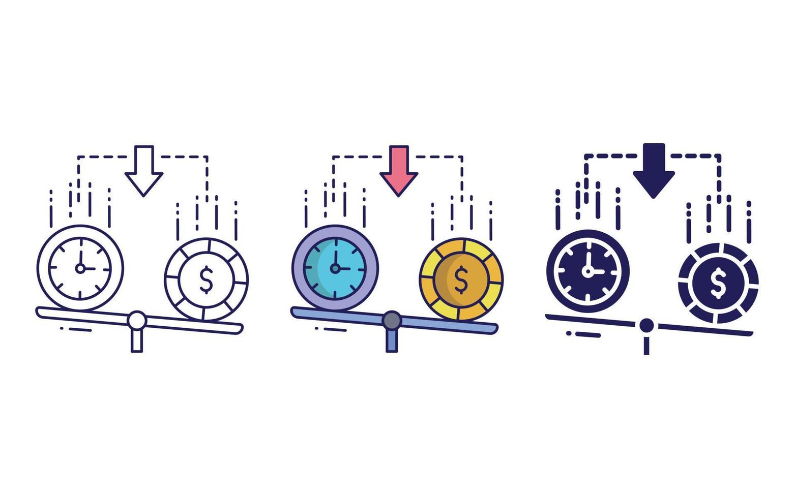 Equity balance icon vector