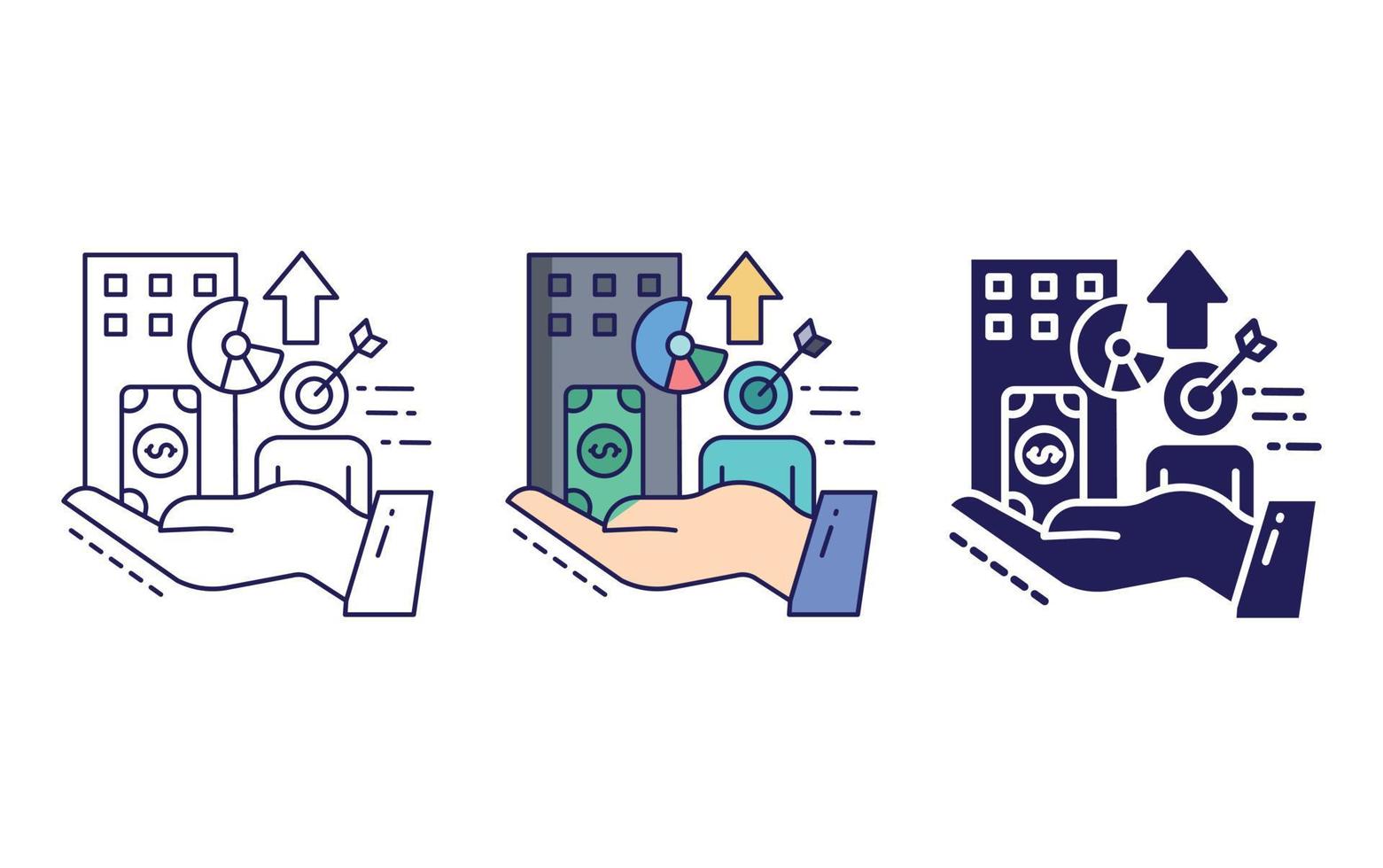 Portfolio Earning icon vector