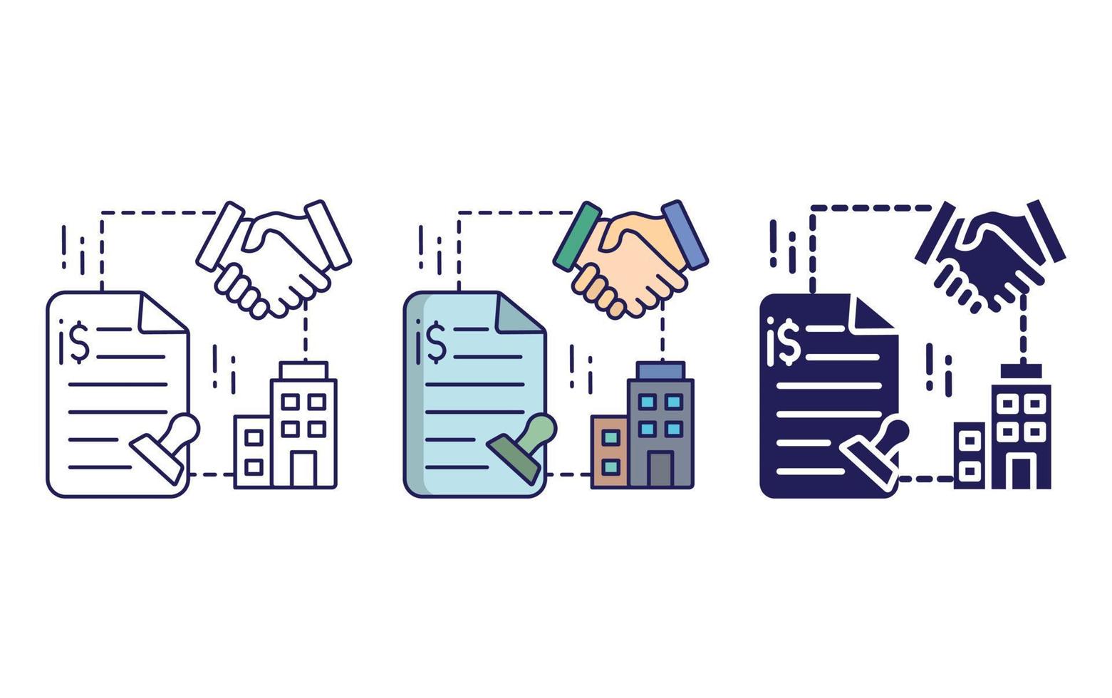 Corporate Contract icon vector