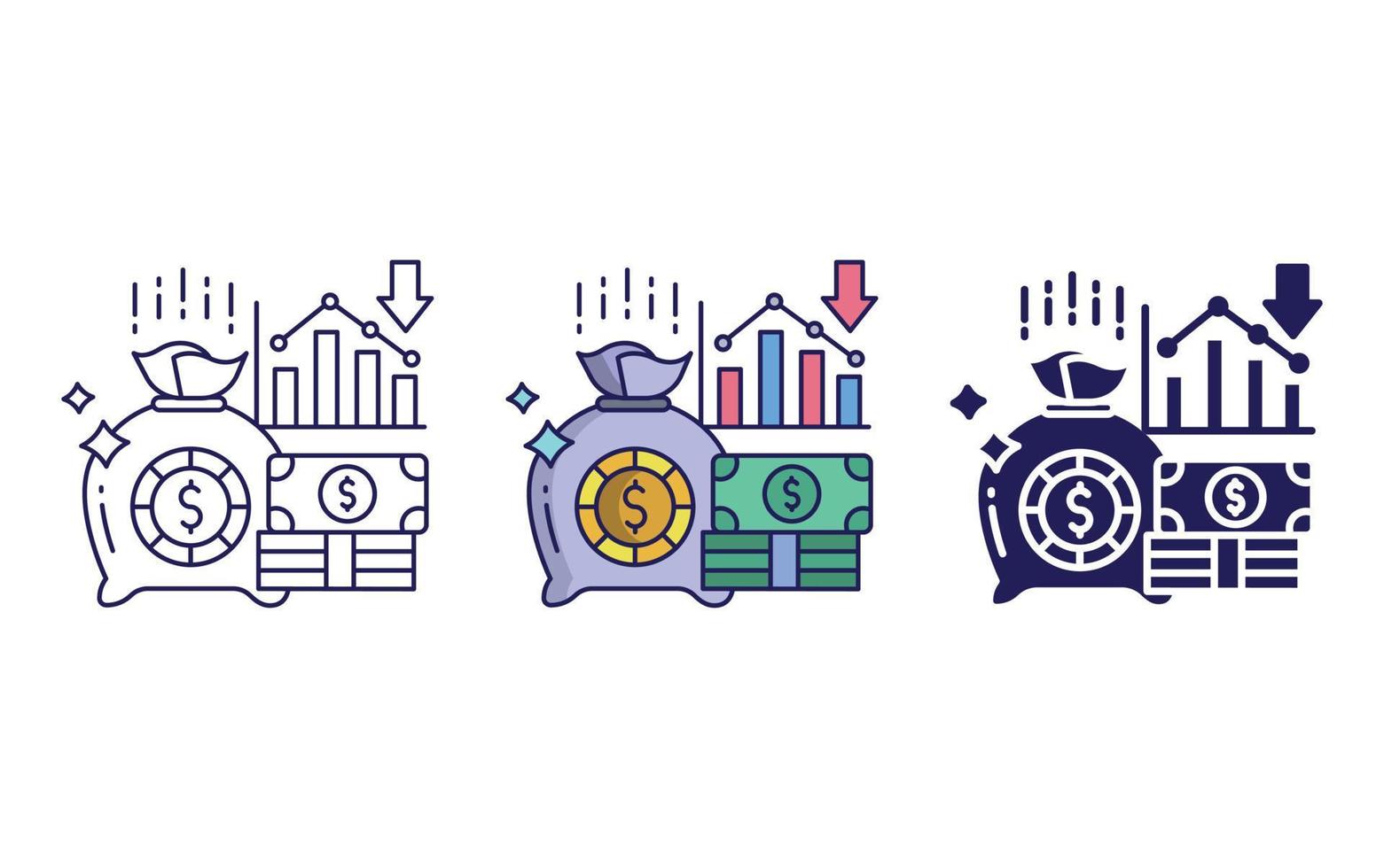 Investment Risk, market crash 17343894 Vector Art at Vecteezy