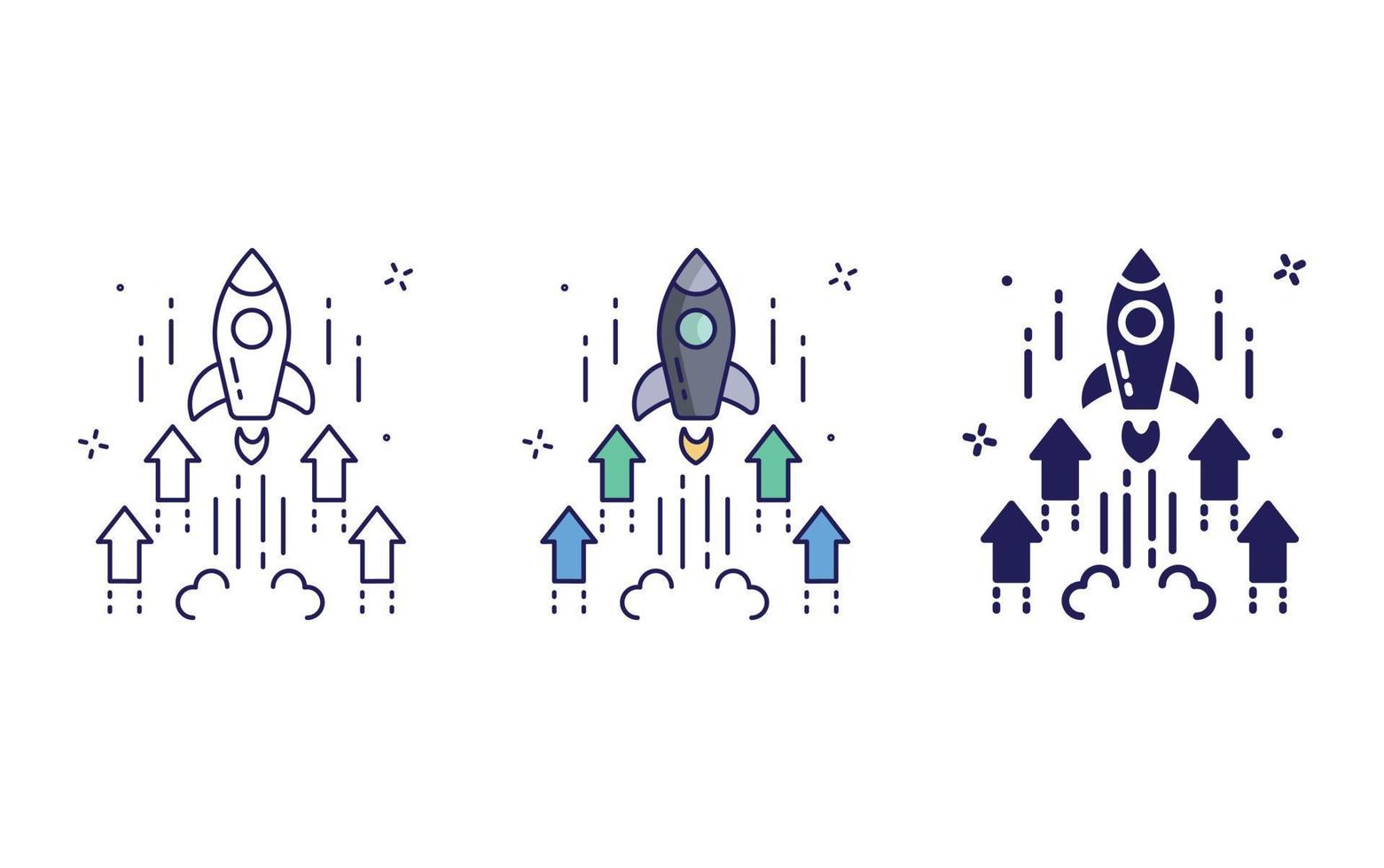 Startup potential, launch icon vector