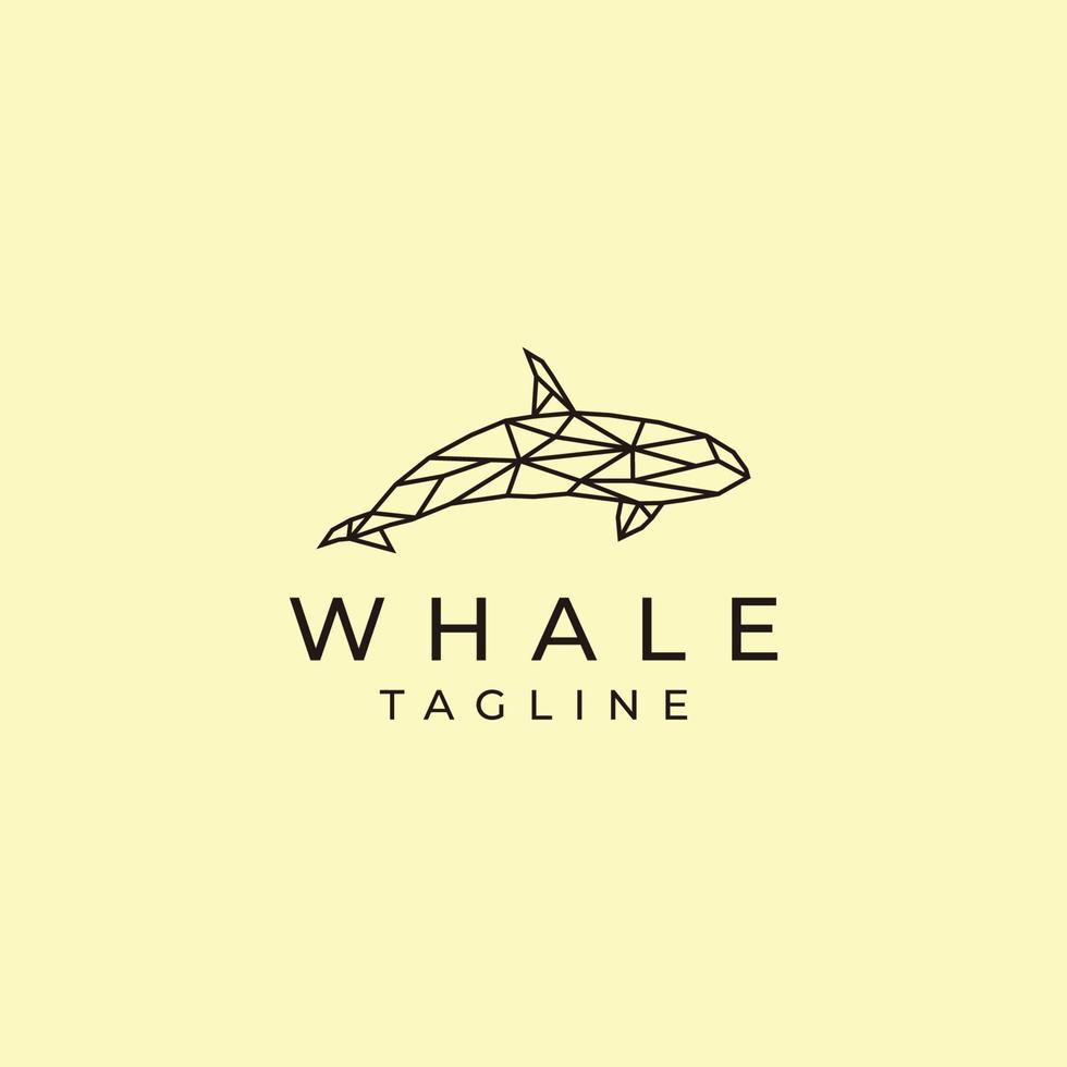 Whale logo design icon vector