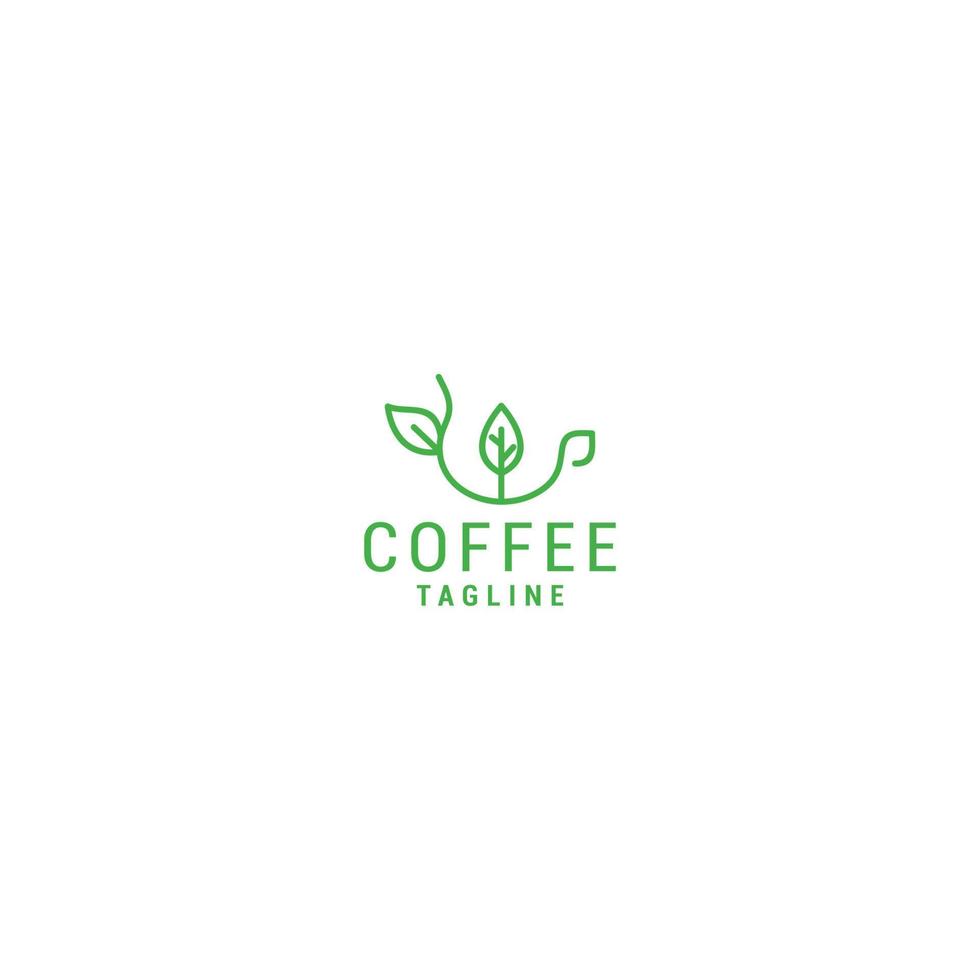vector de icono de diseño de logotipo verde café