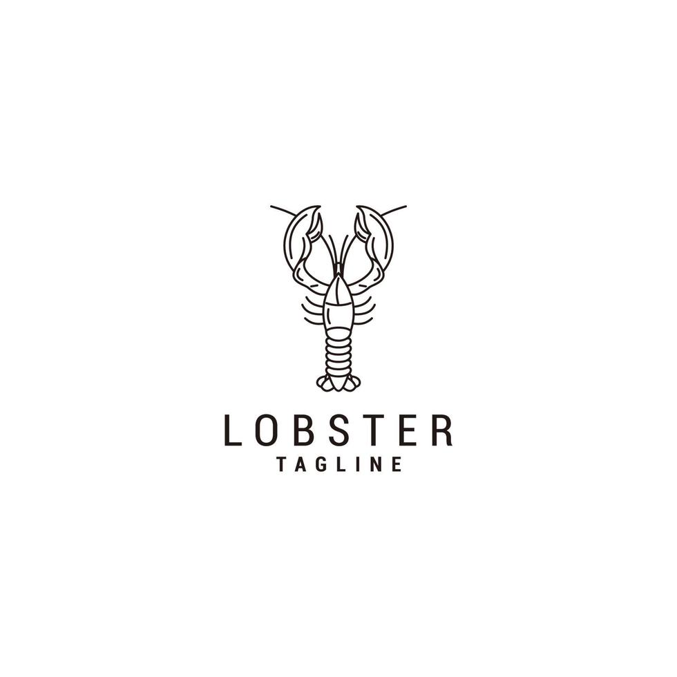 Lobster logo design icon vector