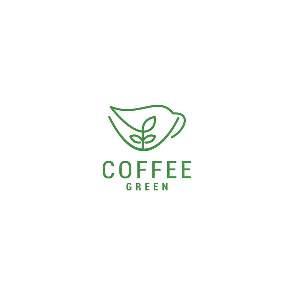 Coffee Green logo desing icon vector
