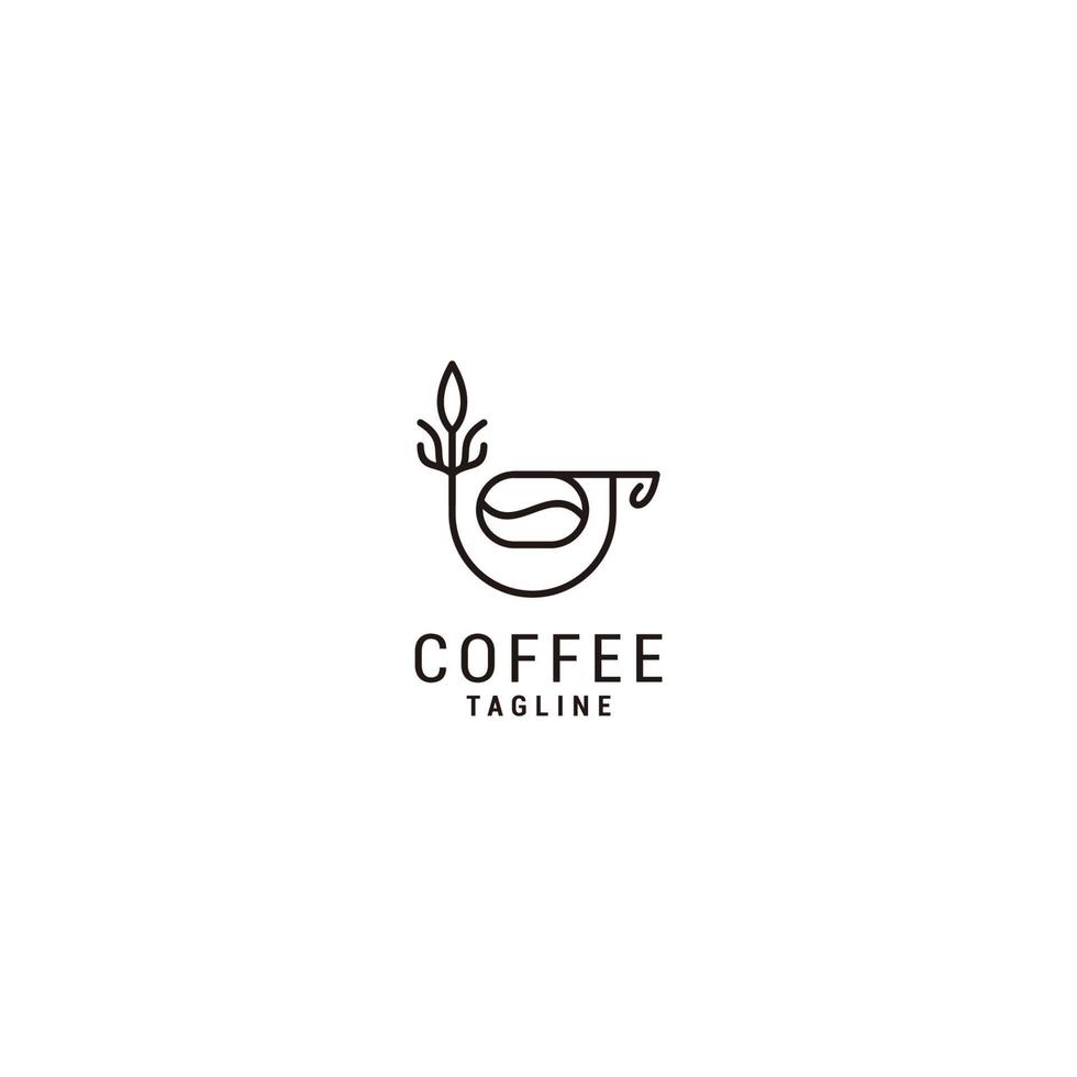 vector de icono de diseño de logotipo verde café