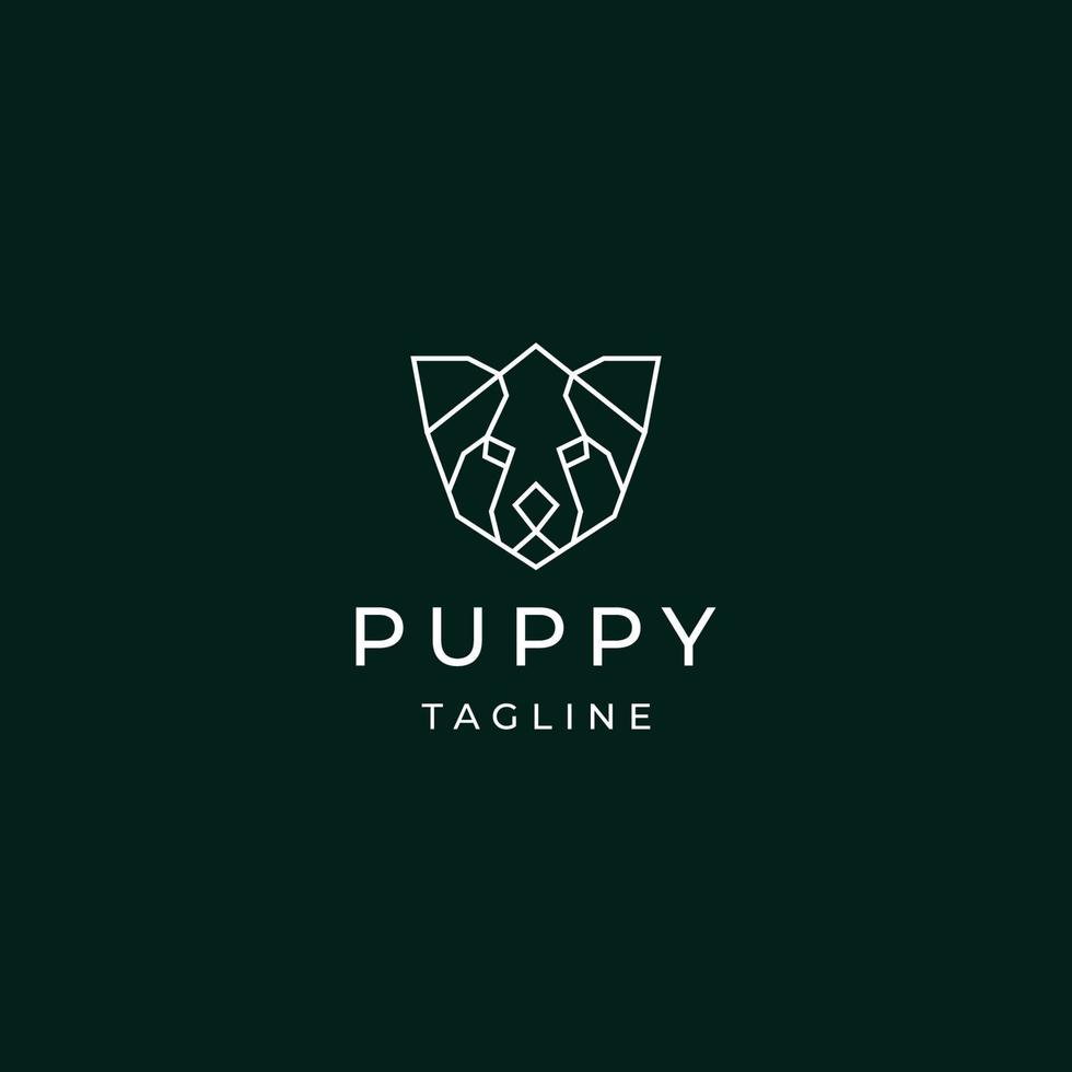Puppy logo design vector template