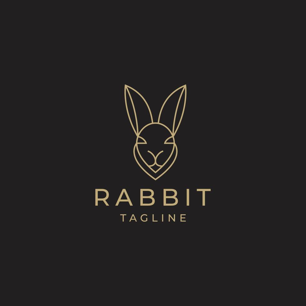 Rabbit geometric logo vector icon design template