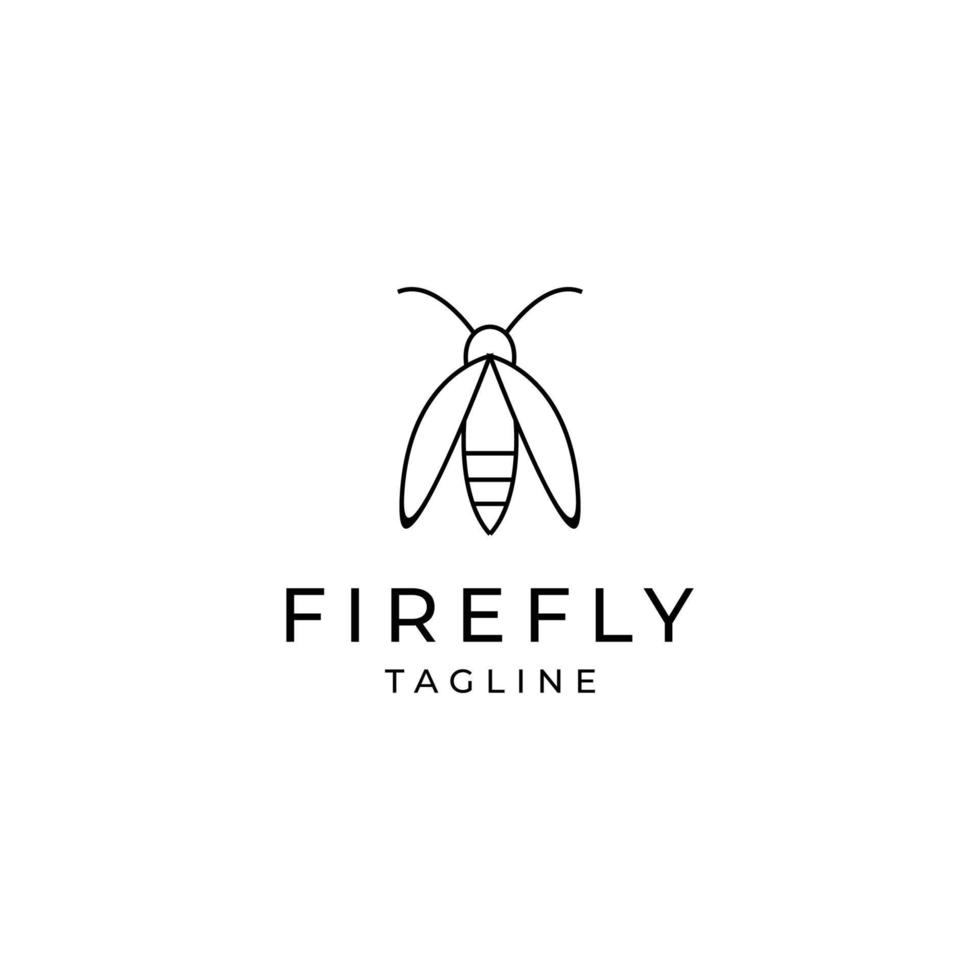 Firefly logo design icon vector