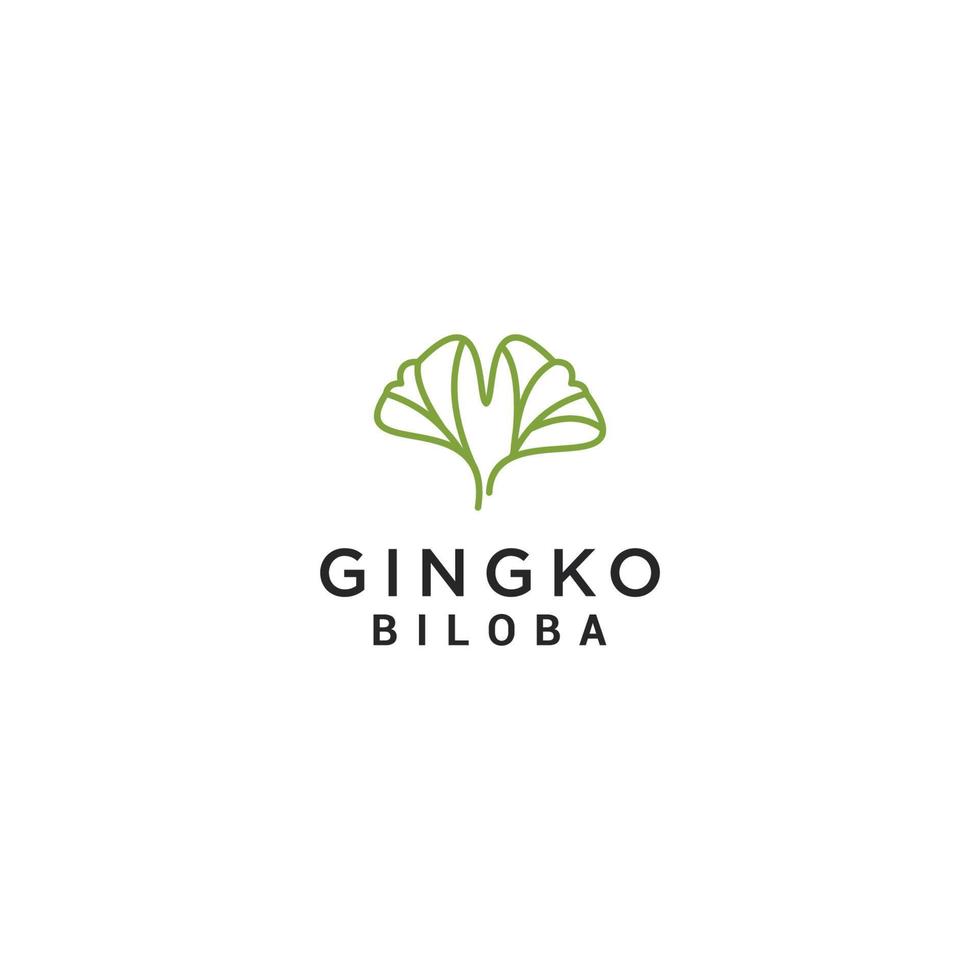 Gingko logo design icon vector