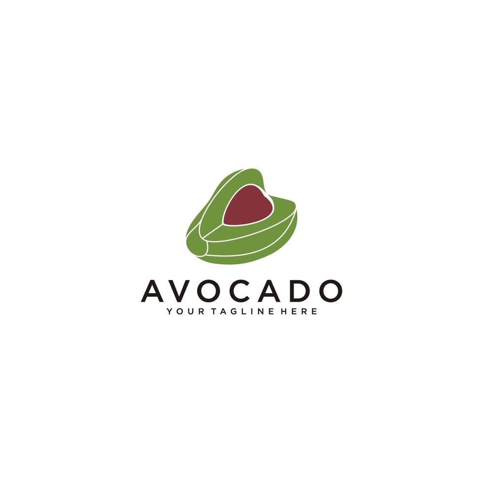 Avocado logo design icon vector