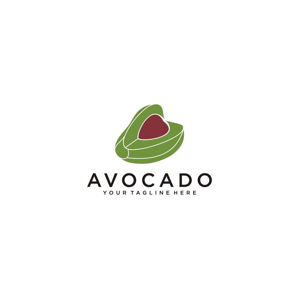 vector de icono de diseño de logotipo de aguacate