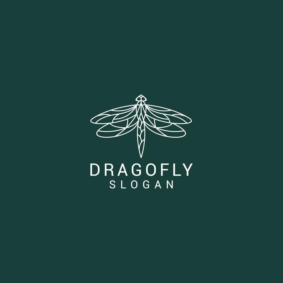 Drangon fly logo design icon vector