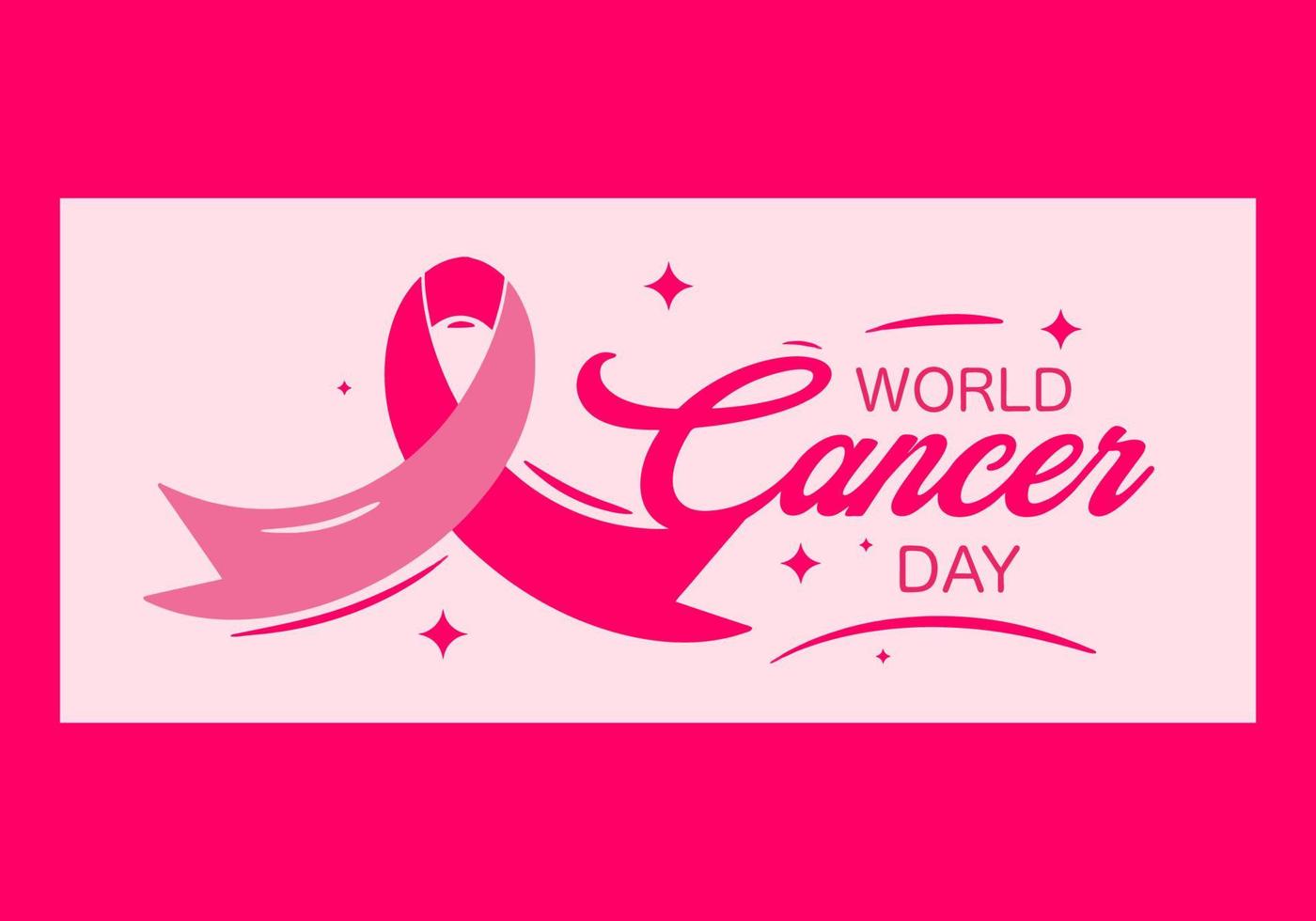 color rosa del diseño de banner del día mundial contra el cáncer vector