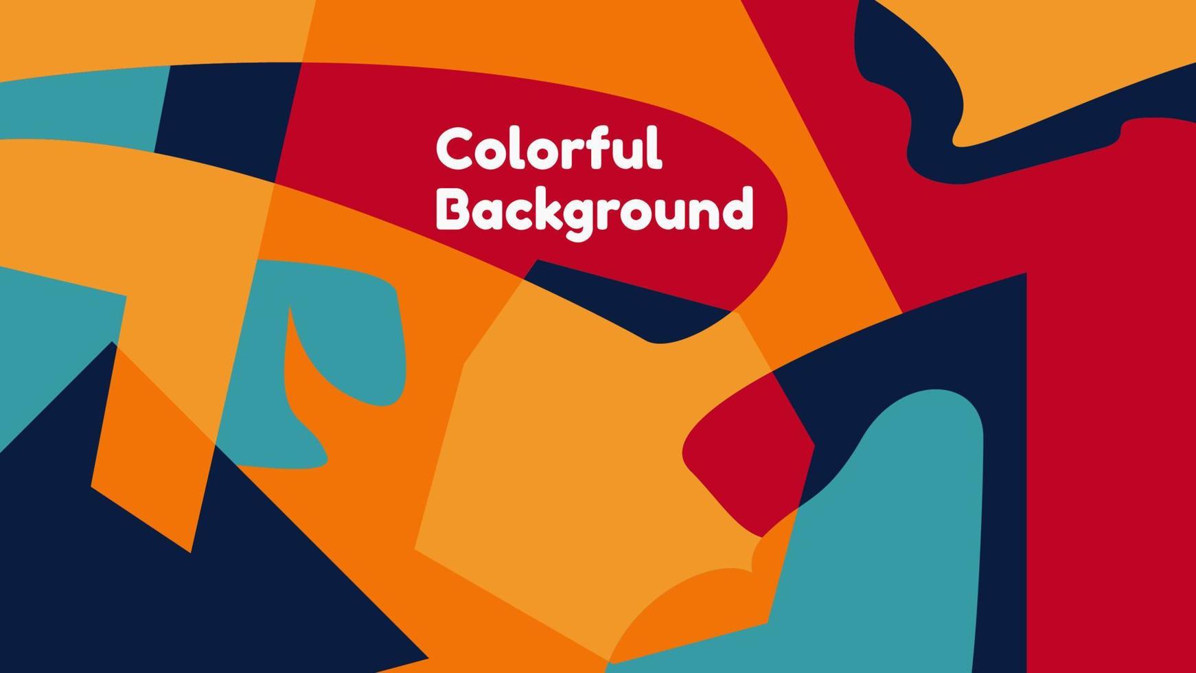 Colorful abstract geometric fluid background vector