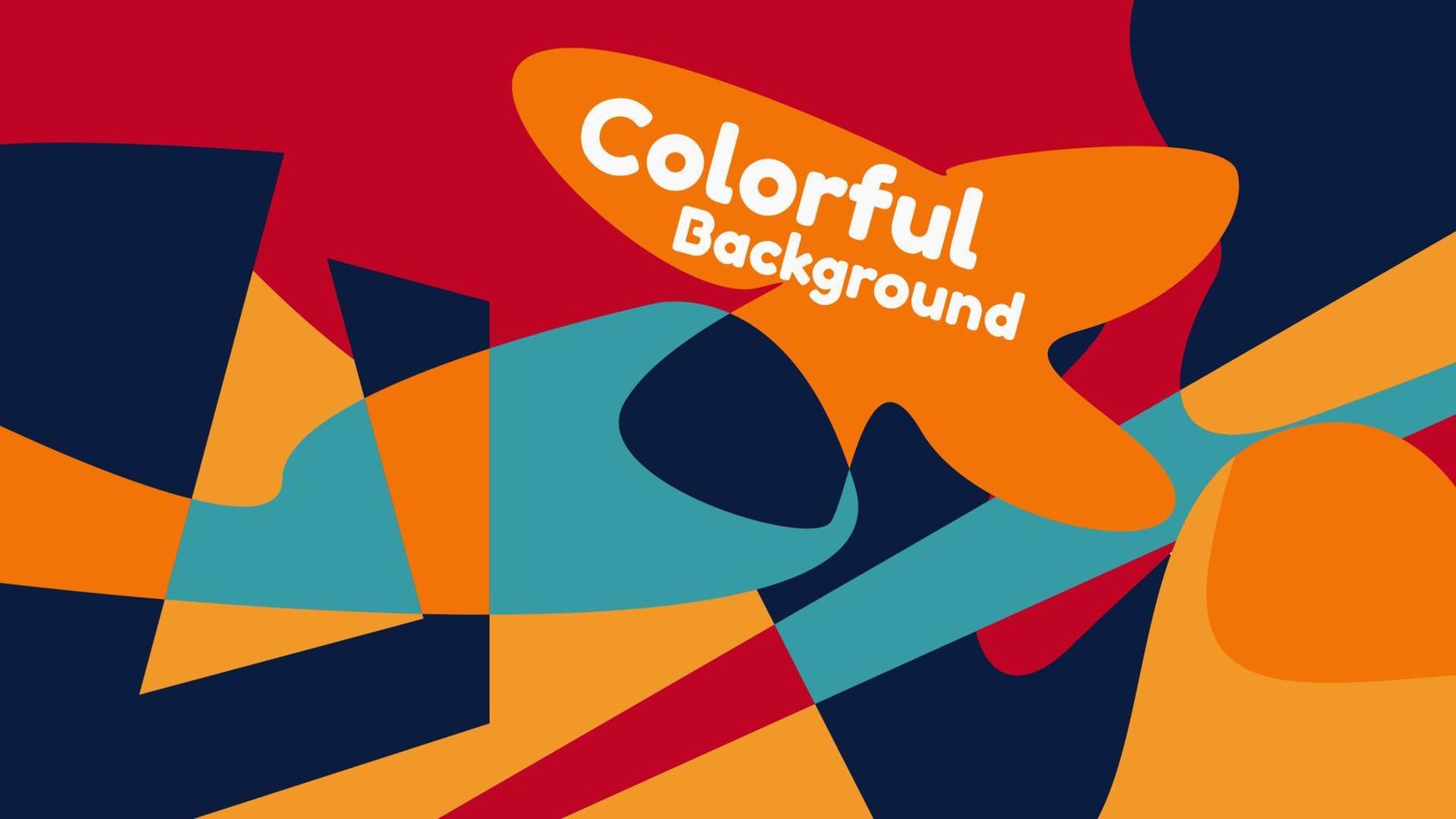 Colorful abstract geometric fluid background vector