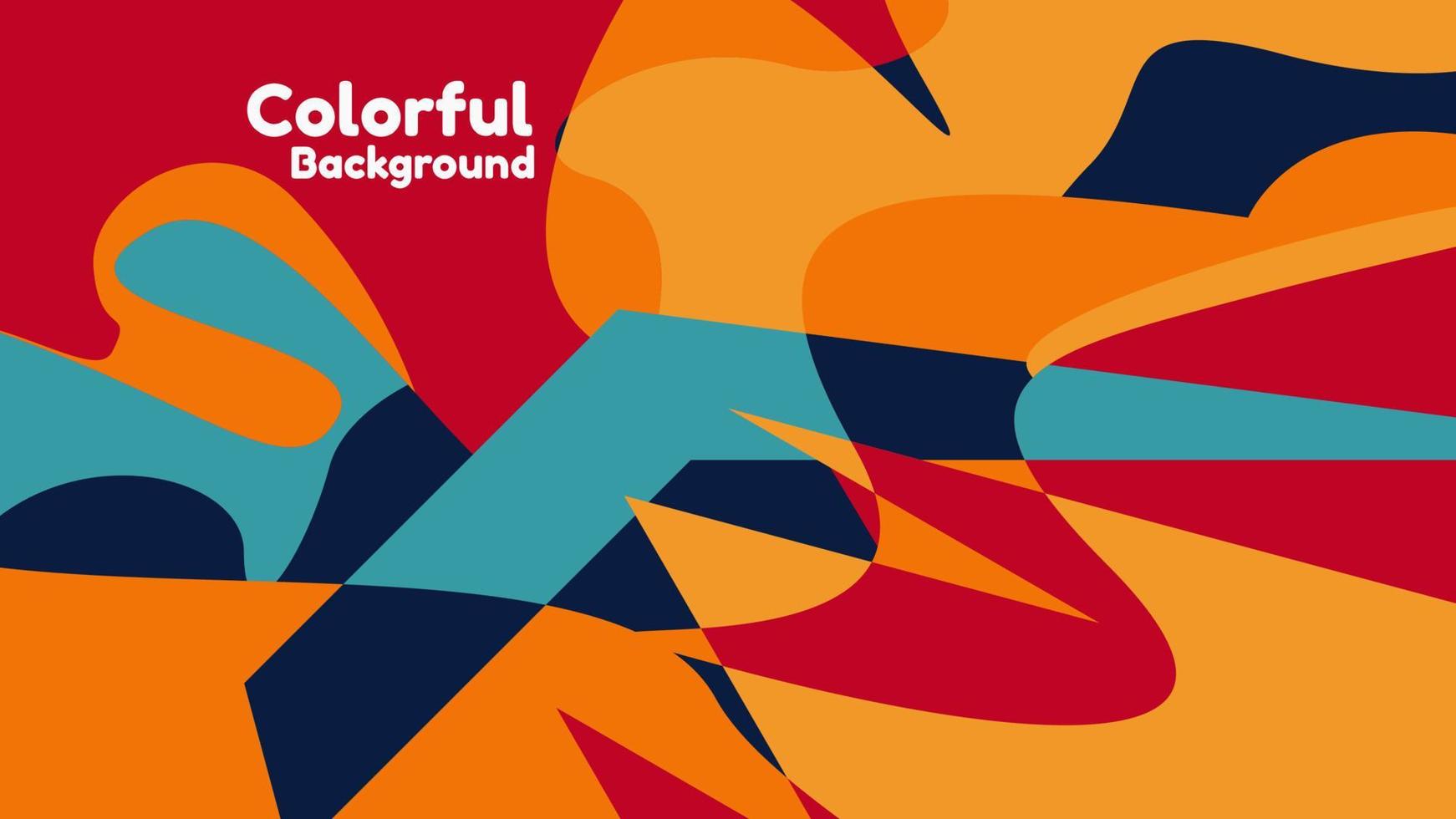 Colorful abstract geometric fluid background vector