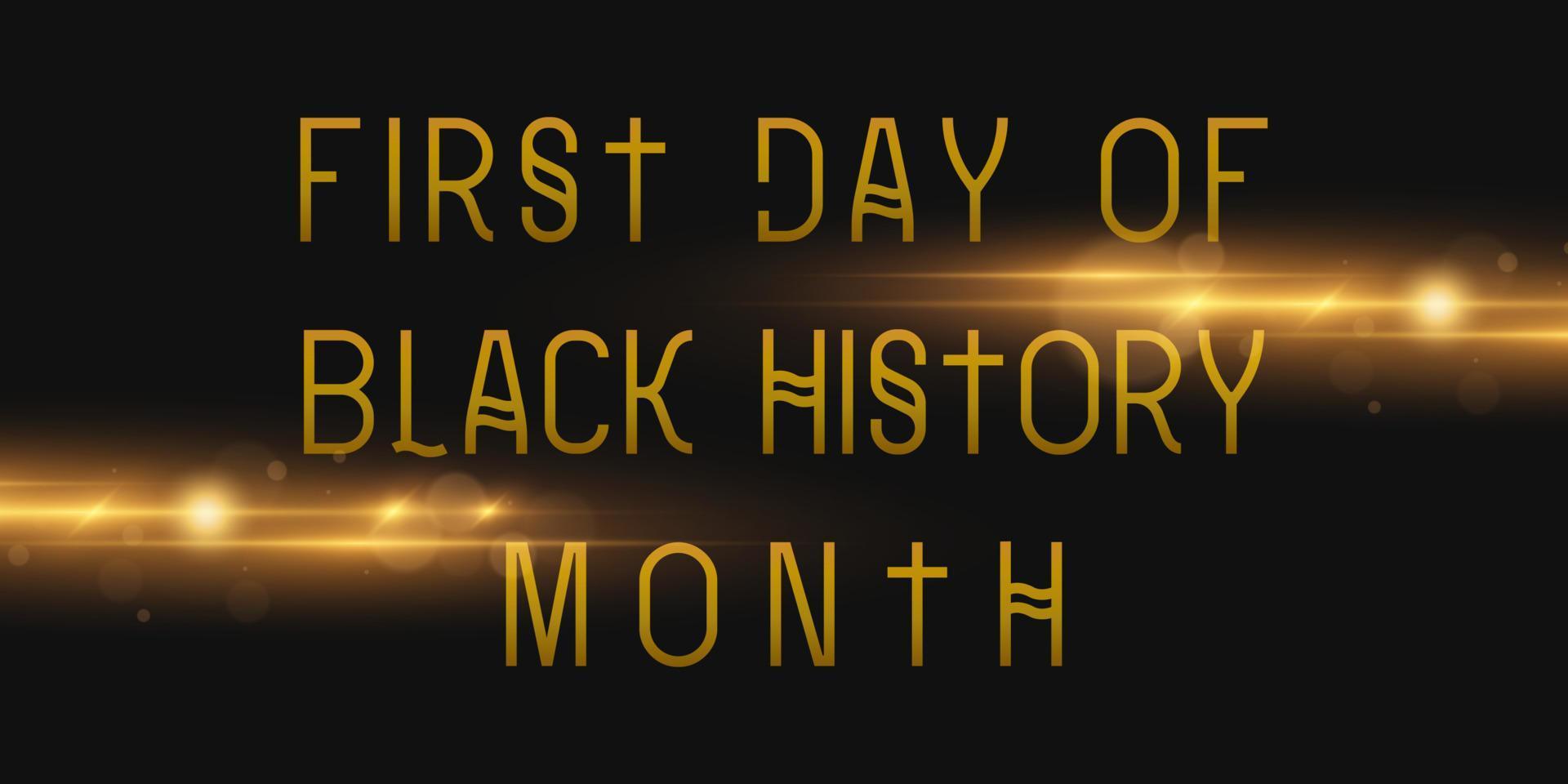 Black history month february 2022 modern creative banner, sign, design concept, social media post, template with gold and black background vector