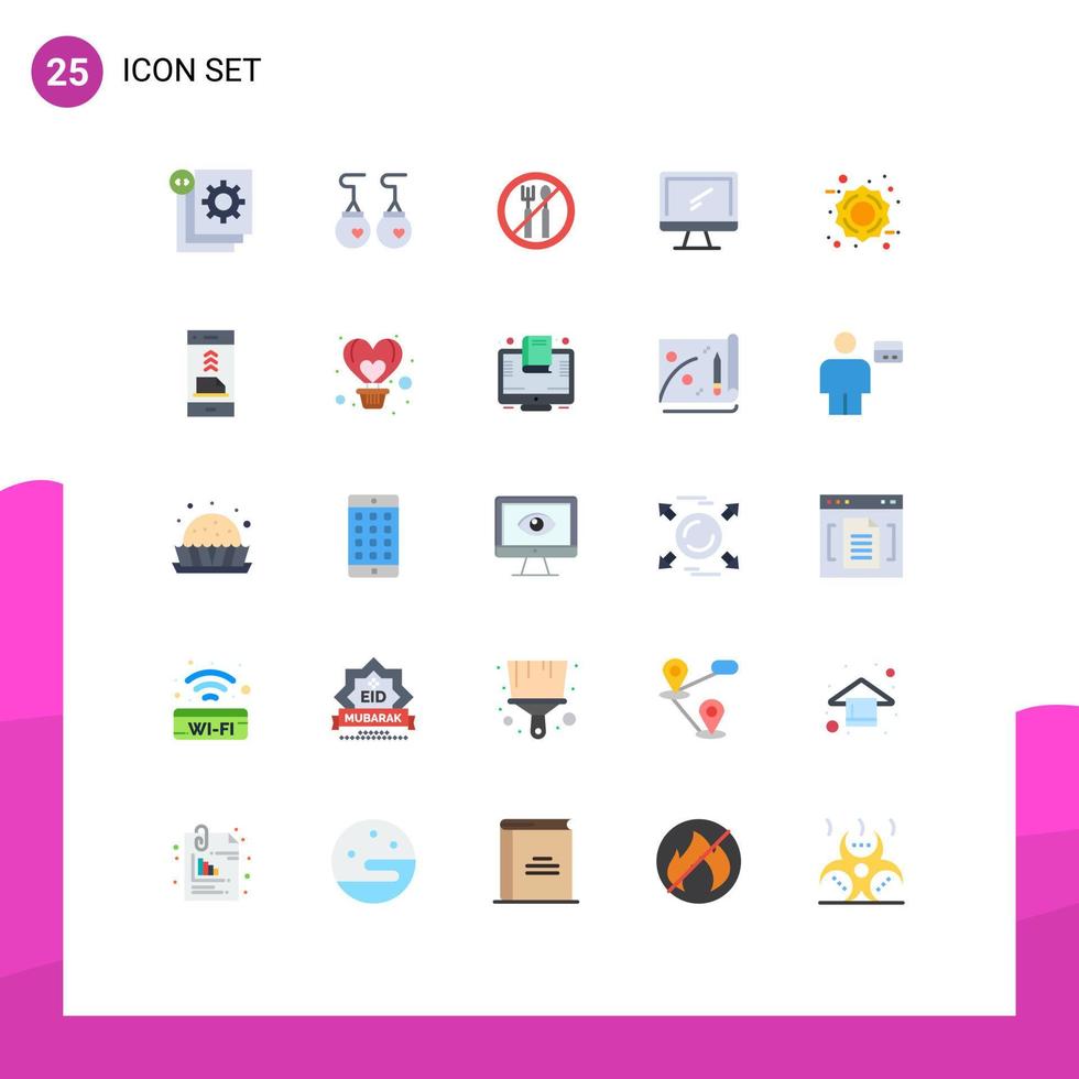 Set of 25 Vector Flat Colors on Grid for discount imac fashion device computer Editable Vector Design Elements