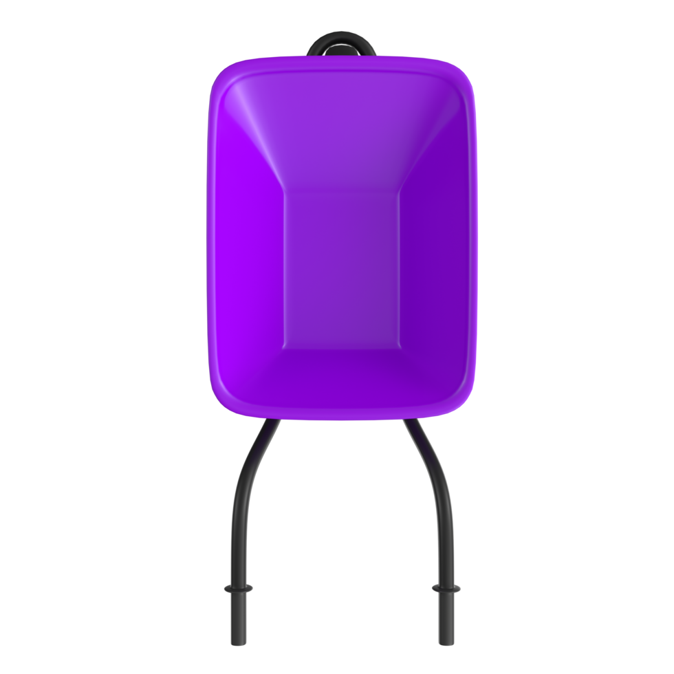 3D Rendering Of Wheelbarrow Object png