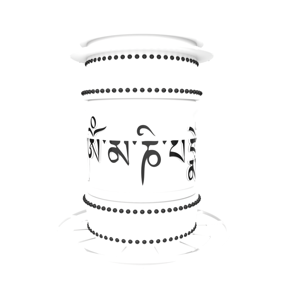 Prayer Wheel isolated on transparent png