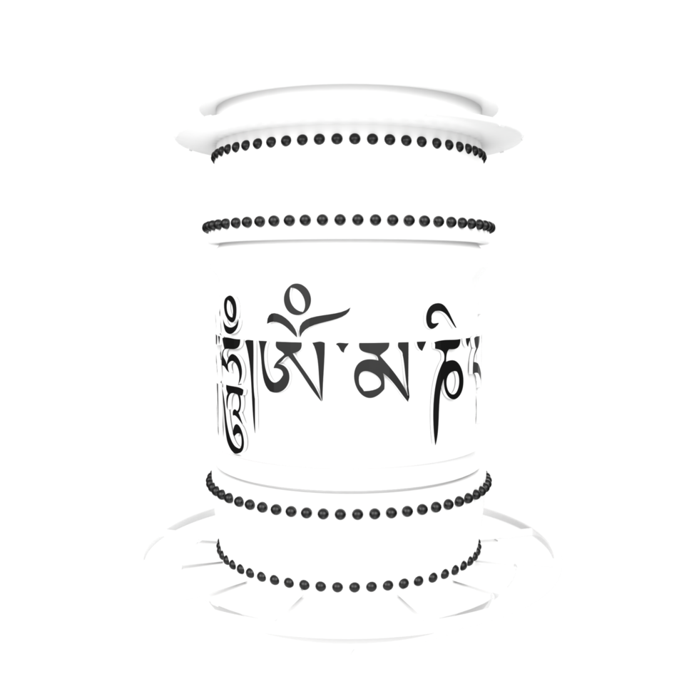 Prayer Wheel isolated on transparent png