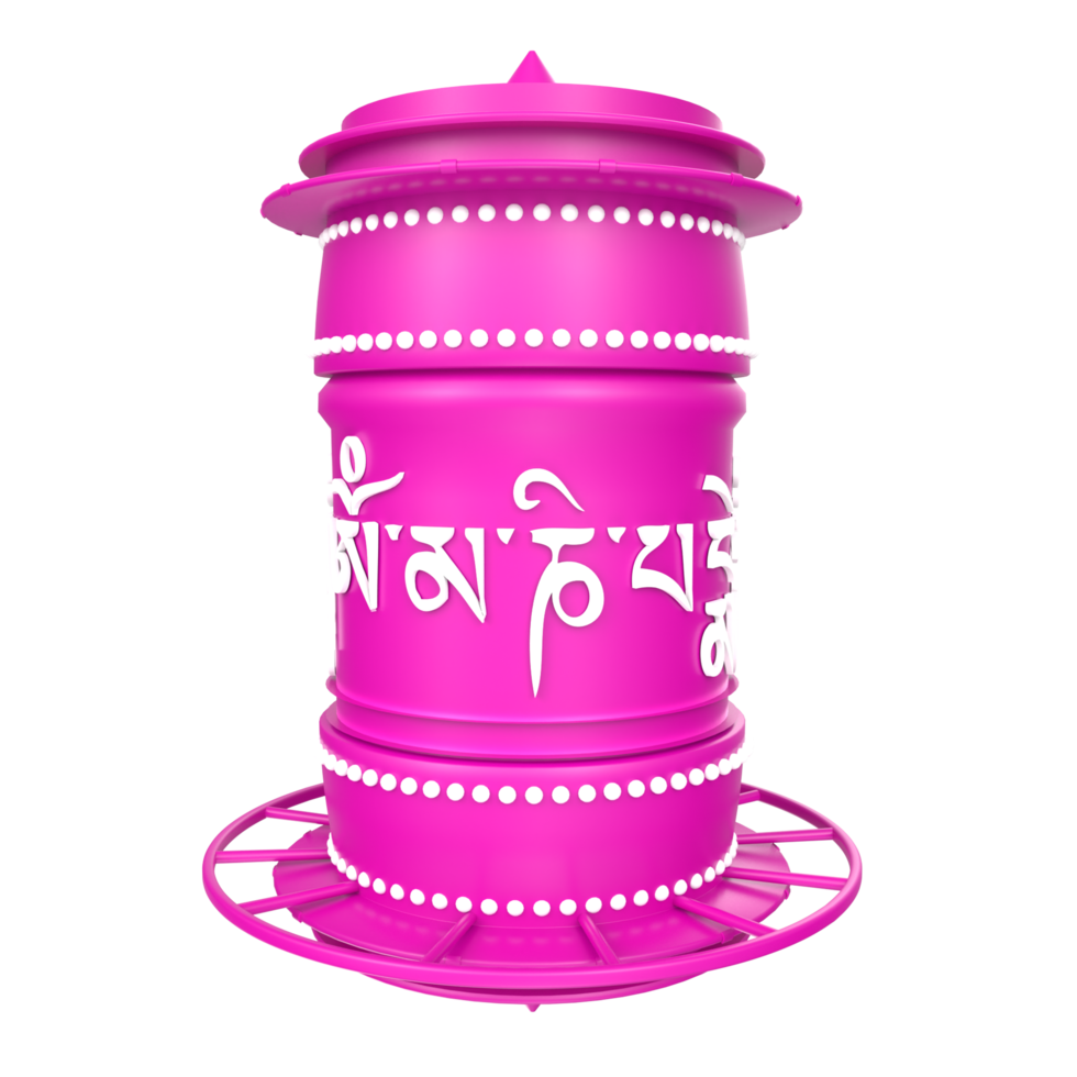 Prayer Wheel isolated on transparent png