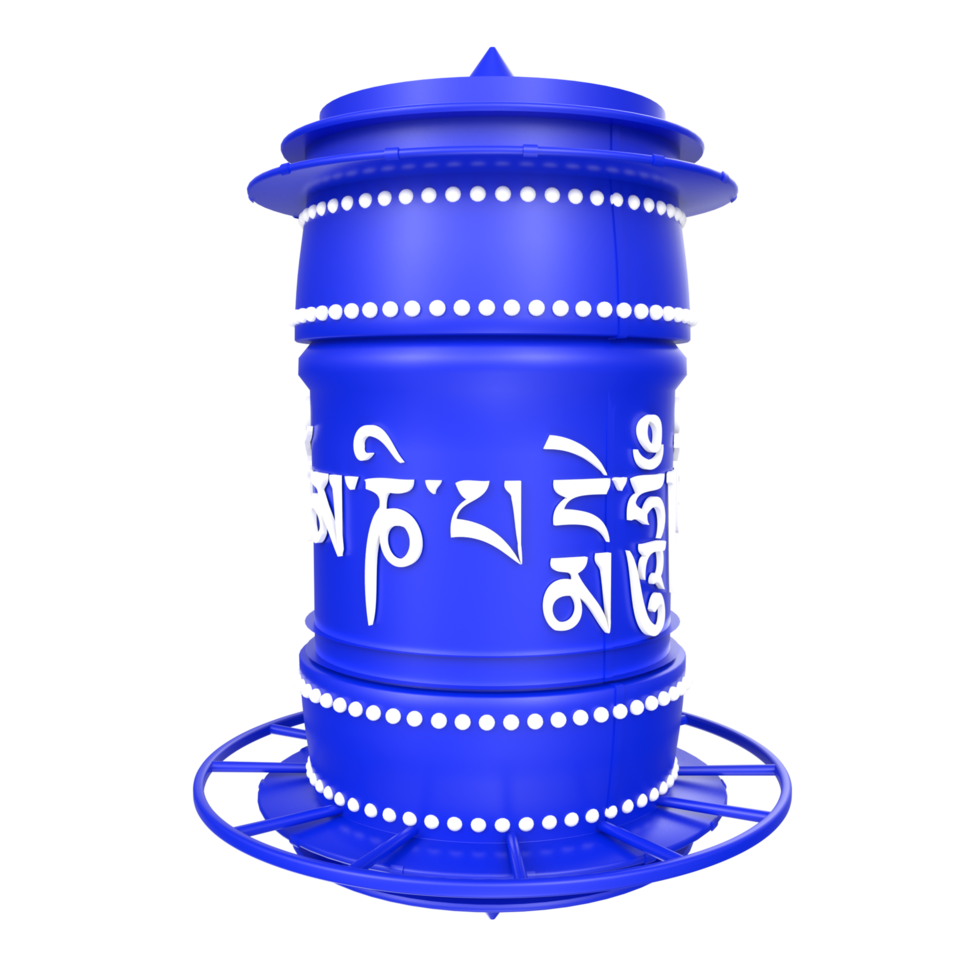 Prayer Wheel isolated on transparent png