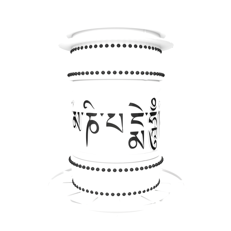 Prayer Wheel isolated on transparent png