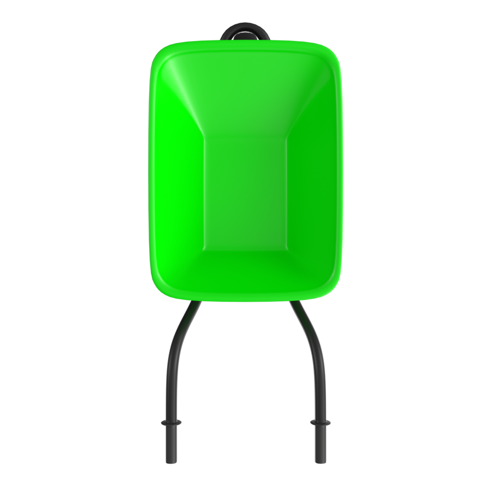 3D Rendering Of Wheelbarrow Object png