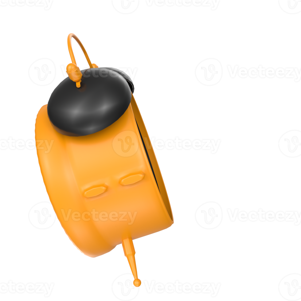 alarm clock isolated on transparent png