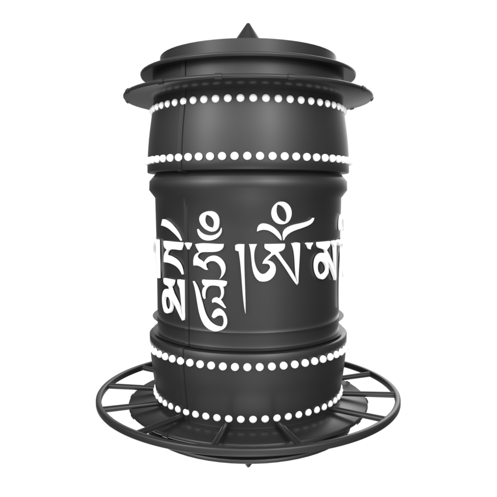 Prayer Wheel isolated on transparent png